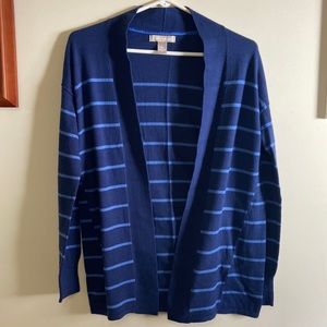Banana Republic Striped Blue Cardigan (S)